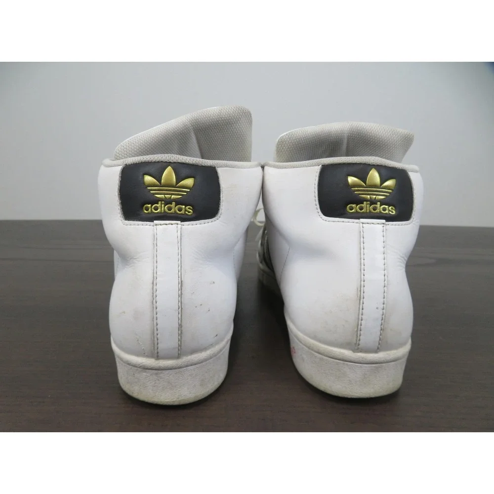 Adidas Pro Model Shoes Mens 11.5 White Black Basketball Sneakers FV5722 Retro